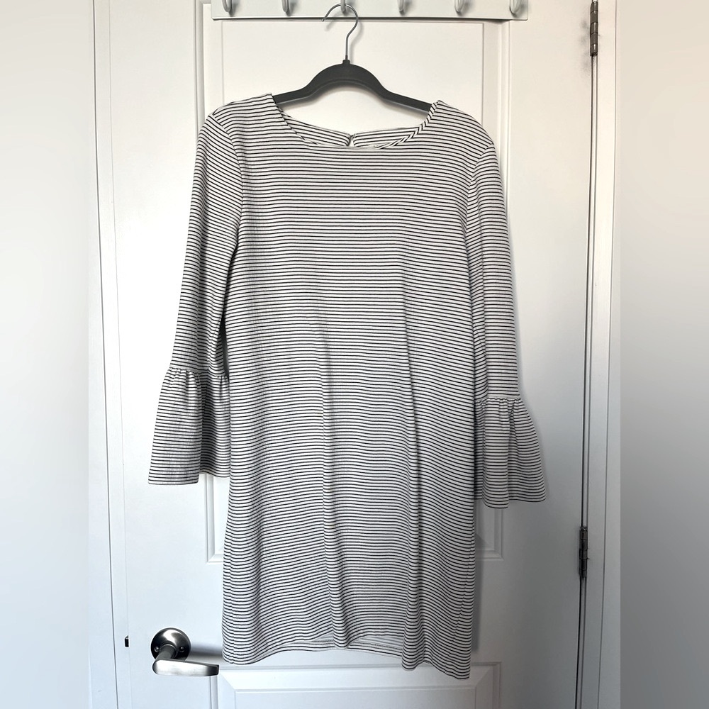 J. Crew Striped Long Sleeve Dress